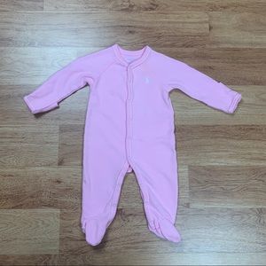 Ralph Lauren Baby Girl Pink Cotton Onesie